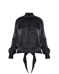 Vetements Black Satin Top With Open Back