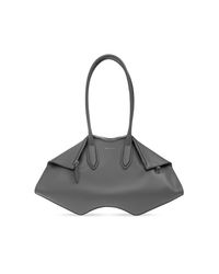 McQueen Gray Leather Bag 'Manta'