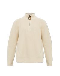 J.W. Anderson Natural Sweater With A Stand-Up Collar for men