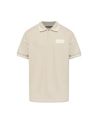 Versace Jeans Couture Natural Polo Shirt With Printed Logo for men