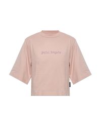 Palm Angels Pink Cotton T-Shirt