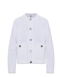 Totême White Cardigan With Pockets