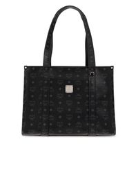 MCM Black 'Aren Large' Shopper Bag