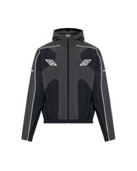 Umbro Black Nylon Jacket With Embroidered Logo for men