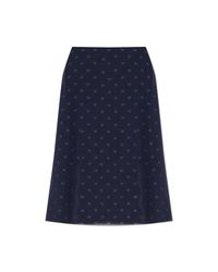 Acne Blue Polka Dot Pattern Skirt