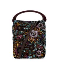 Dries Van Noten Black Bag With Appliqués