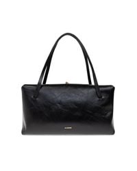 Jil Sander Black Shoulder Bag 'Goji Pillow Medium'