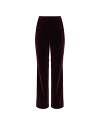 Alaïa Blue Velvet High-Waisted Trousers