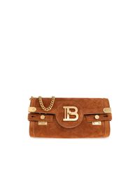 Balmain Brown "B-Buzz Pouch 23" Clutch