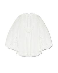 Zimmermann White Top With Lace Sleeves