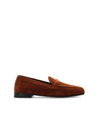 Versace Brown Suede Loafers