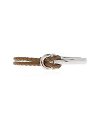 Ferragamo Metallic Bracelet With Logo for men