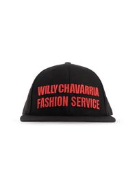 Willy Chavarria Red Baseball Cap for men