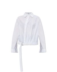 Loewe White Shirt With A Decorative Stripe