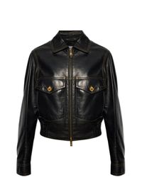 Versace Black Leather Jacket