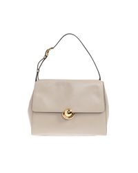 Furla White Shoulder Bag "Domus Medium"