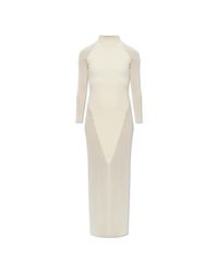 Alaïa White Long-Sleeved Dress