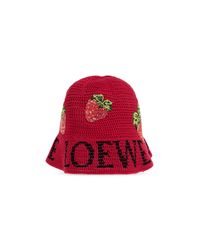 Loewe Red Hat With Appliqués