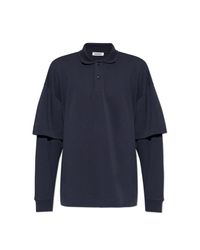 DARKPARK Blue Long-Sleeve Polo for men