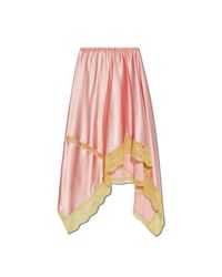 Dries Van Noten Pink Silk Skirt