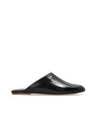 A.P.C. Black Leather Slides