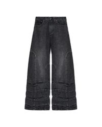 AVAVAV Black Jeans With Stitching