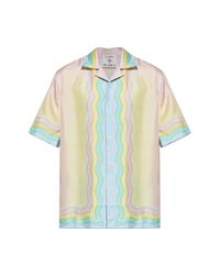 Casablanca Multicolor Silk Short-Sleeve Shirt for men