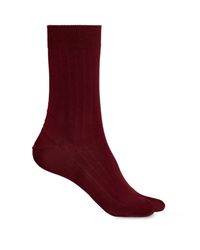 Maison Margiela Red Socks With 'Tabi' Cutout