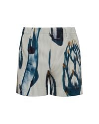 Homme Plissé Issey Miyake Blue Pleated Shorts for men