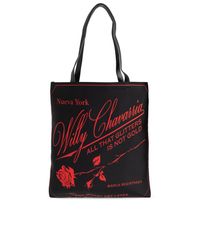 Willy Chavarria Red Casa De Chavarria Shopper Bag for men