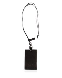 Discord Yohji Yamamoto White Leather Card Holder for men