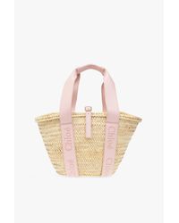 Chloé Pink ‘Basket Medium’ Shopper Bag