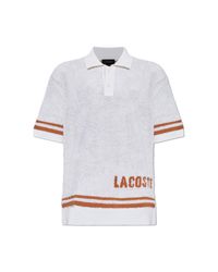 LACOSTE RUNWAY White Polo With Logo for men