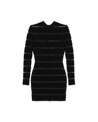 Balmain Black Dress With Shimmering Sequins