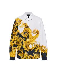 Versace Jeans Couture Yellow Shirt With 'Barocco' Print for men