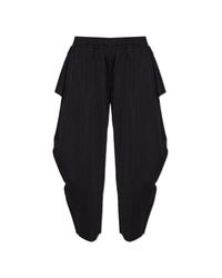 Pleats Please Issey Miyake Blue Wide-Leg Pleated Trousers