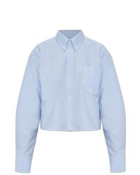 AMI Blue Oversize Shirt With Pocket