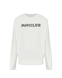 Moncler White Sweatshirt With Logo for men