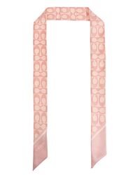 COACH White Silk Scarf