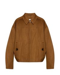 Acne Brown Wool Jacket With Collar for men