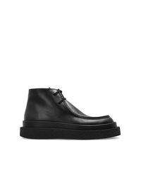 Jil Sander Black Leather Ankle Boots for men