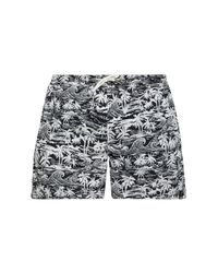 Palm Angels White Swim Shorts for men