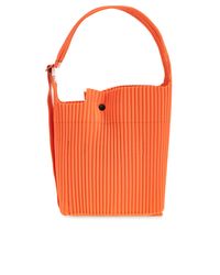 Homme Plissé Issey Miyake Orange Pleated Bag for men