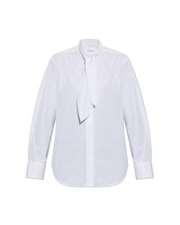 Givenchy White Shirt With Decorative Scarf