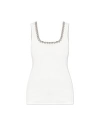 Zimmermann White Top With Shimmering Crystals