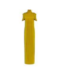 Alaïa Yellow Long Dress With Turtleneck