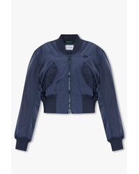 Lacoste Blue Cropped Bomber Jacket