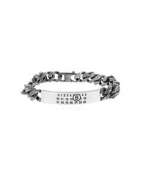 MM6 by Maison Margiela Metallic Bracelet With Engraved Logo for men