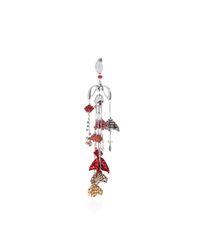 Isabel Marant White Single Earring With Shimmering Crystals