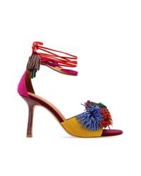 Kurt Geiger Multicolor Heeled Sandals 'Pom Pom'